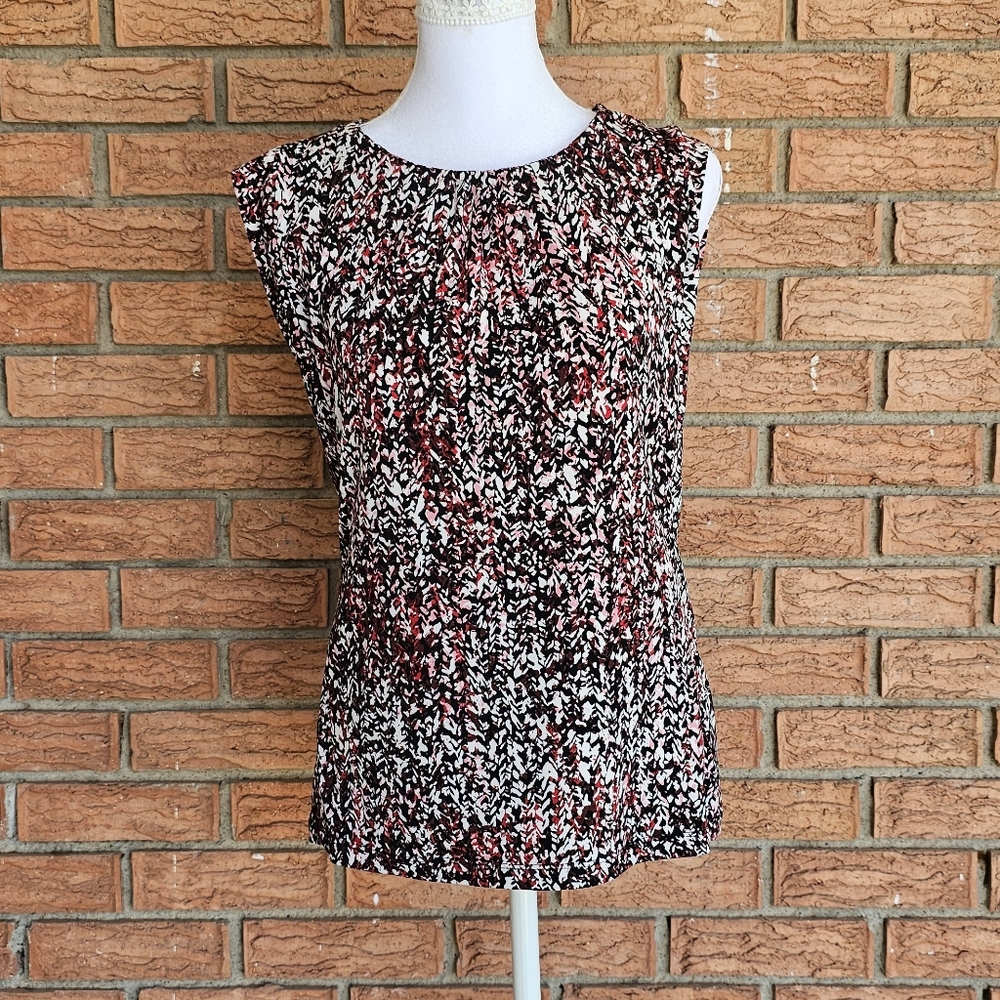 Liz Claiborne Abstract Pattern Blouse Size Small